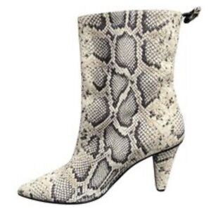 NWOT Longchamp Python Leather Booties Size 41